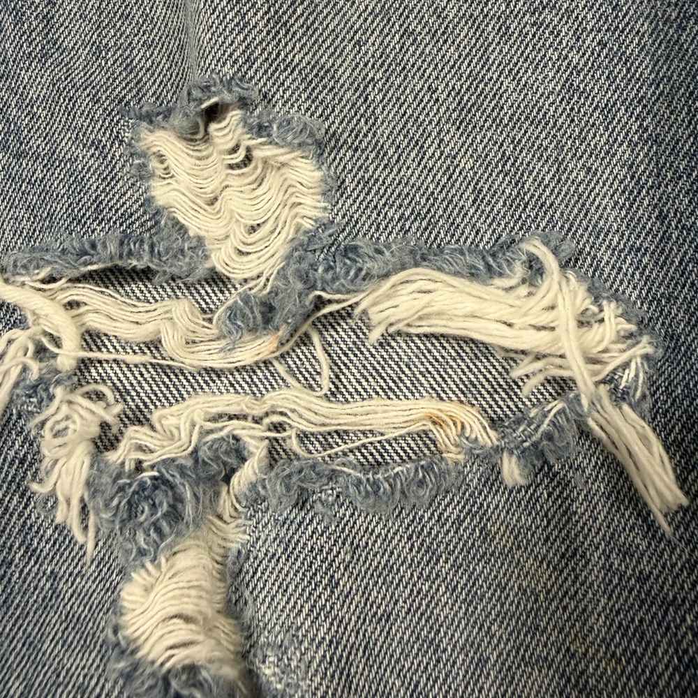 AGOLDE 90’s Mid Rise Loose Distressed Jeans Size 23 Pre-Loved 25” Inseam - Picture 7 of 7